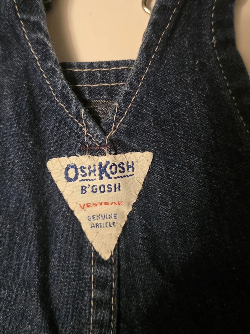 VTG OshKosh B'gosh Dark Denim Baby Overalls Size 24m